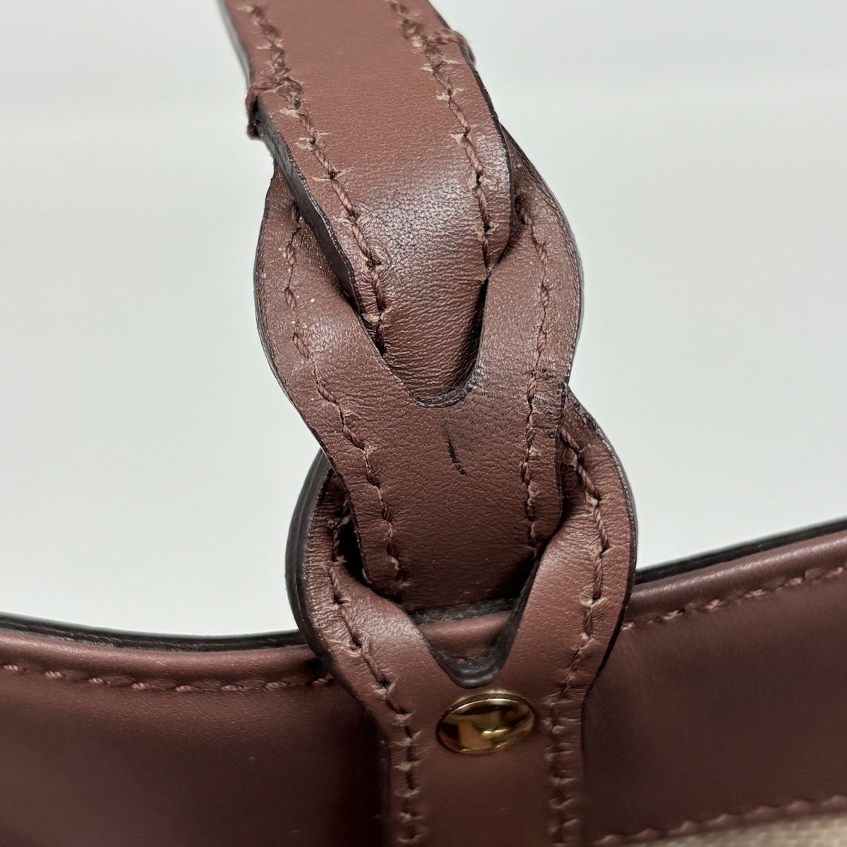 Gucci Tote Craft Canvas Beige Brown — view 6