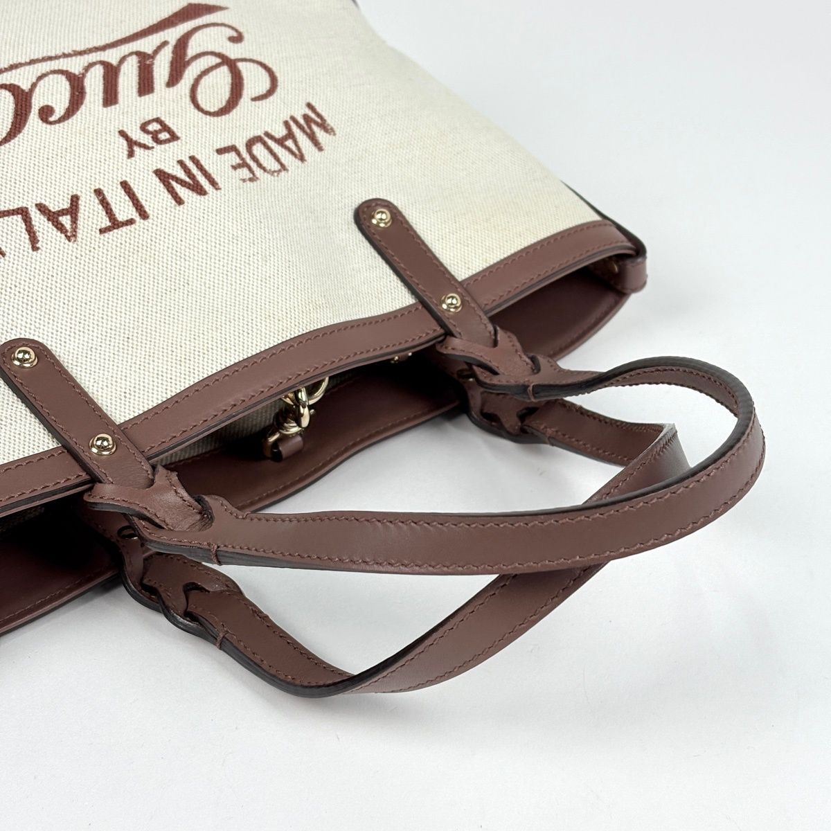 Gucci Tote Craft Canvas Beige Brown — view 7
