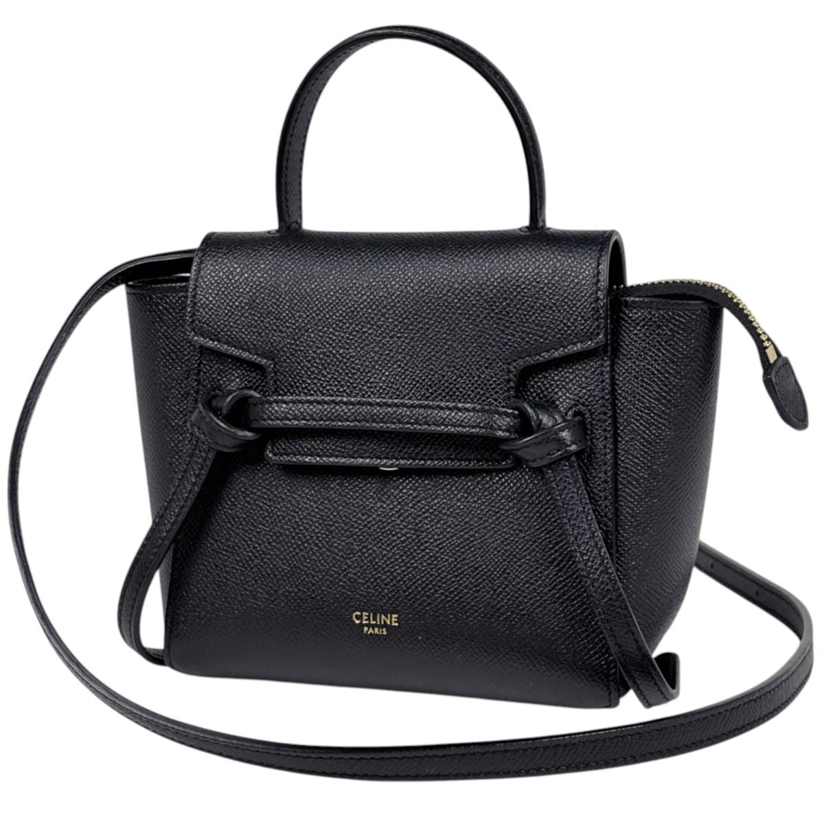 Celine Pico Belt Bag 2-Way Leather Black