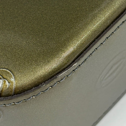 Cartier Shoulder Bag Happy Birthday Patent Khaki Green — view 3
