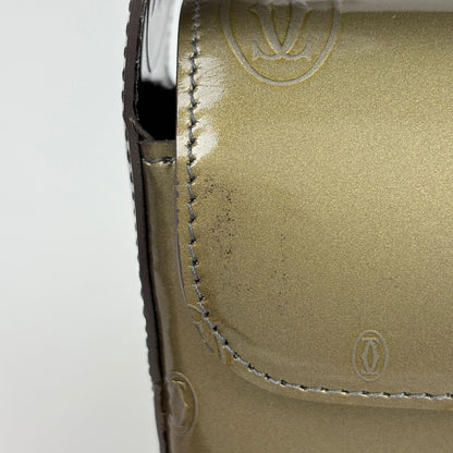 Cartier Shoulder Bag Happy Birthday Patent Khaki Green — view 4