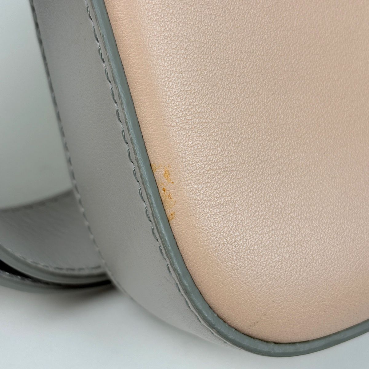 Fendi Shoulder Bag 3 Tre Bucket Rhinestone Bijou Leather White Pink 8 BR — view 4