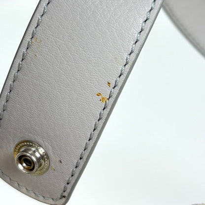 Fendi Shoulder Bag 3 Tre Bucket Rhinestone Bijou Leather White Pink 8 BR — view 6