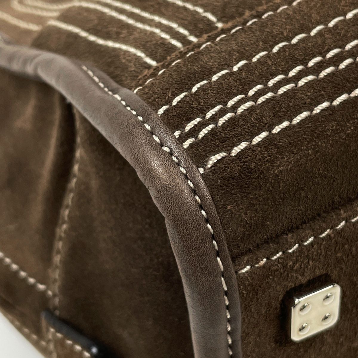 Loewe Handbag Amazona 28 Suede Brown — view 3