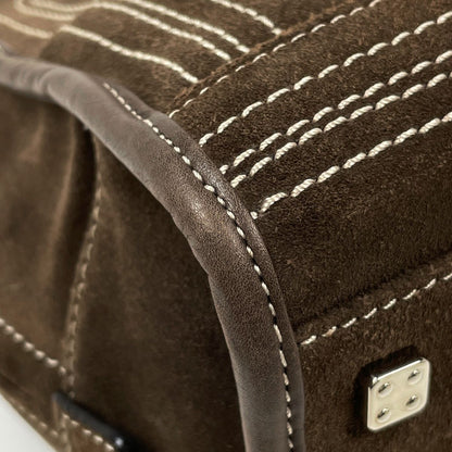 Loewe Handbag Amazona 28 Suede Brown — view 3