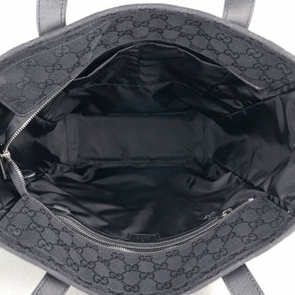 Gucci Tote GG Pattern Web Canvas Black — view 7