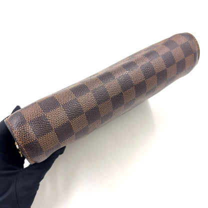 Louis Vuitton Damier Saint Louis Second Leather Brown Clutch Gold — view 5