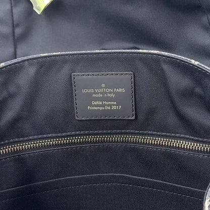Louis Vuitton Chapman Collaboration Hiking Leather Navy Backpack Silver — view 4