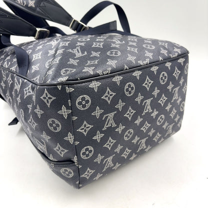 Louis Vuitton Chapman Collaboration Hiking Leather Navy Backpack Silver — view 6