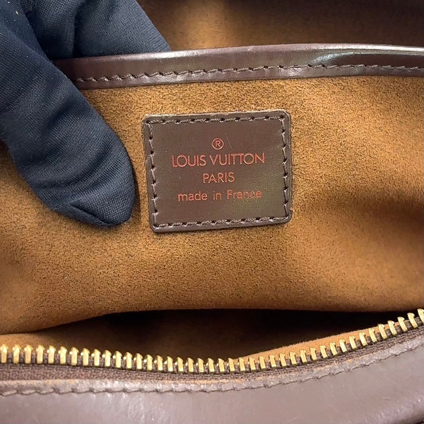 Louis Vuitton Damier Saint Louis Second Leather Brown Clutch Gold — view 4