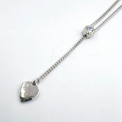 Dior Heart Y-shaped Silver Necklace