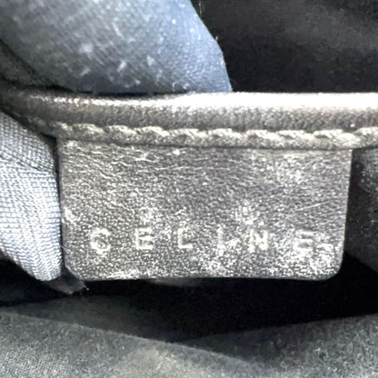 Celine C Macadam Leather Suede Black Handbag Silver — view 6