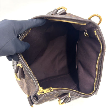 Louis Vuitton Elegy Monogram Idylle Fusain Leather Canvas Brown Handbag Gold — view 3
