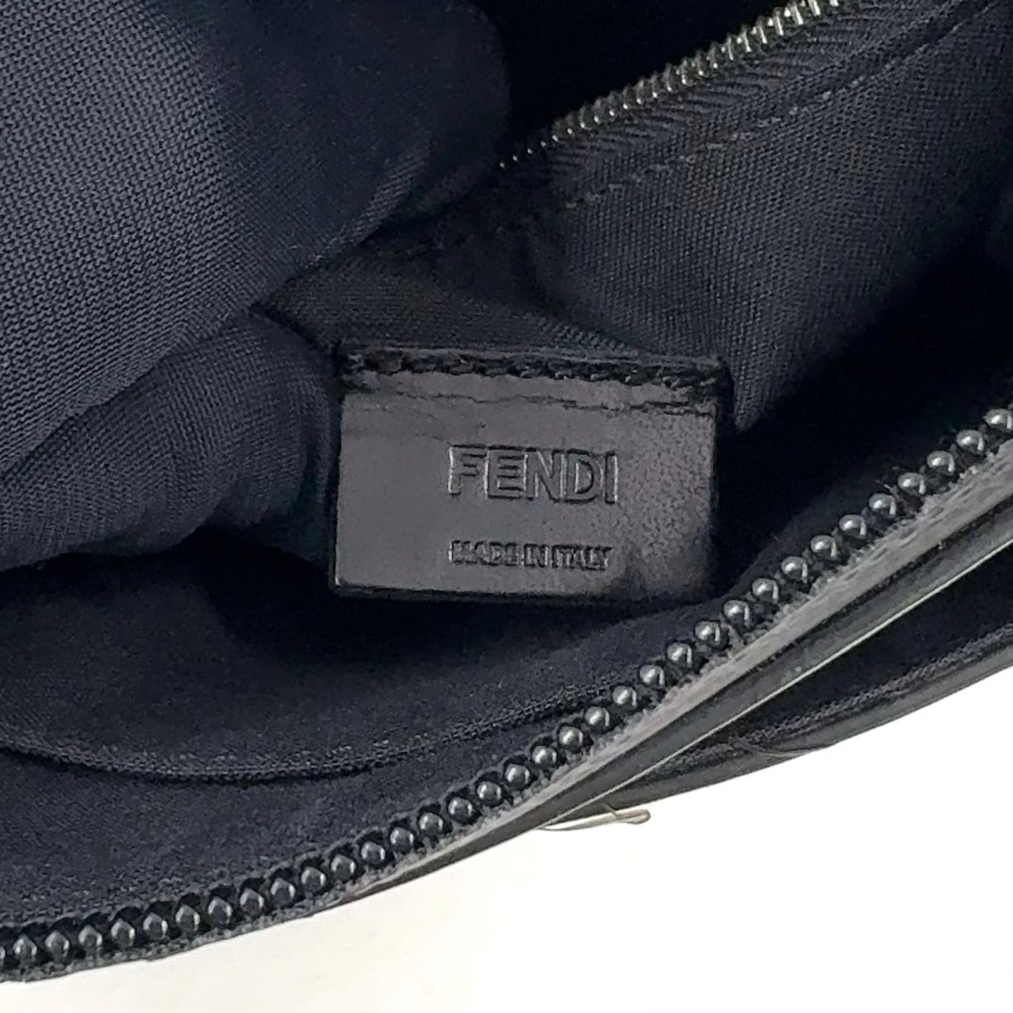 Fendi Mini Occhi Eyes Bugs Monster Leather Black Clutch Silver — view 4