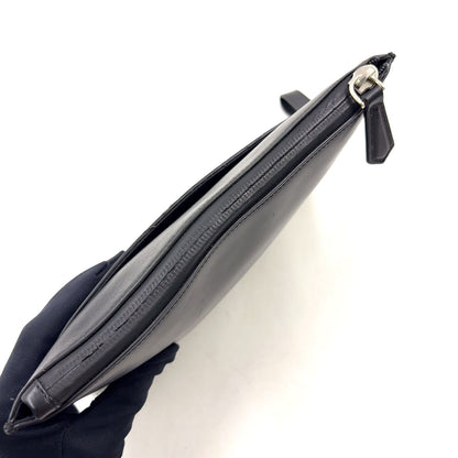 Fendi Mini Occhi Eyes Bugs Monster Leather Black Clutch Silver — view 8