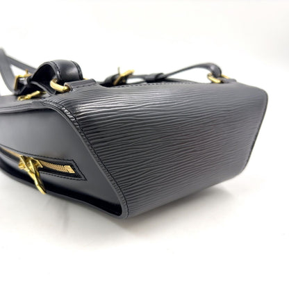 Louis Vuitton Mabillon Epi Leather Noir Black Backpack Gold — view 7