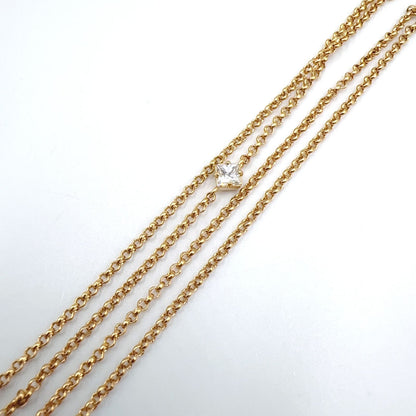 Louis Vuitton LV Metal Rhinestone Gold Necklace — view 6