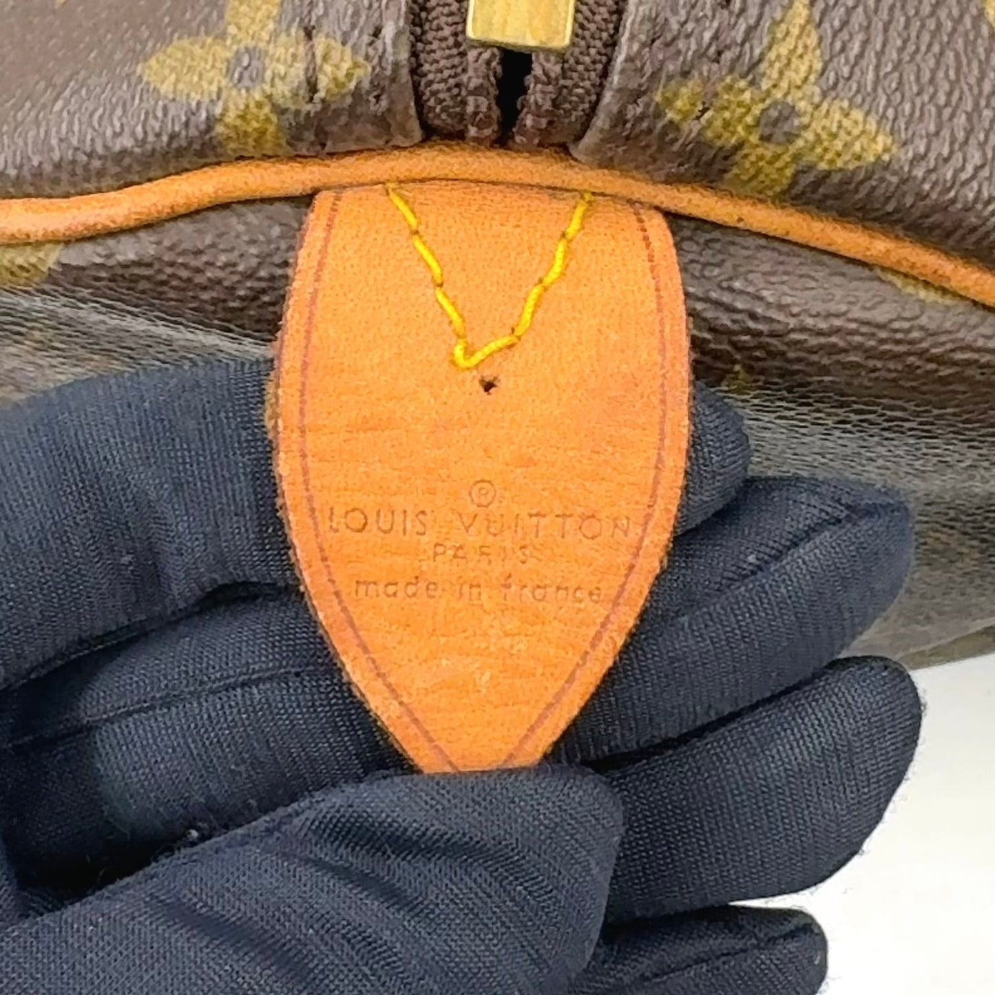 Louis Vuitton Keepall 60 Monogram Leather Brown Boston Bag Gold — view 4