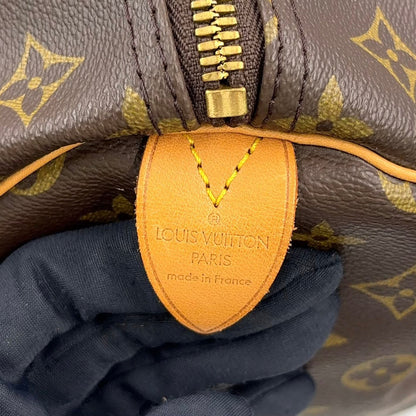 Louis Vuitton Keepall 60 Monogram Leather Brown Boston Bag Gold — view 4
