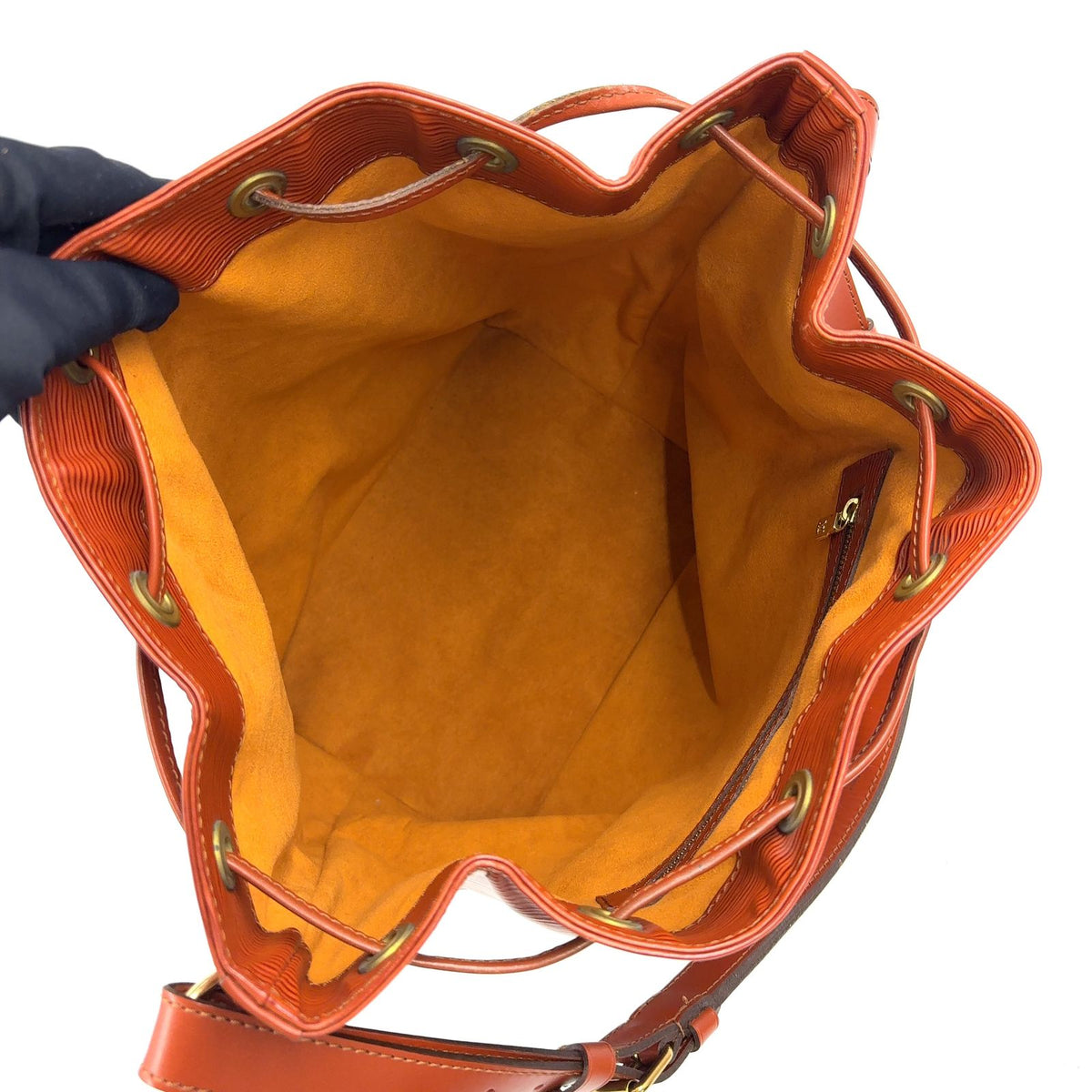 Louis Vuitton Petit Noe Epi Kenya Brown Leather Shoulder Bag Gold — view 3