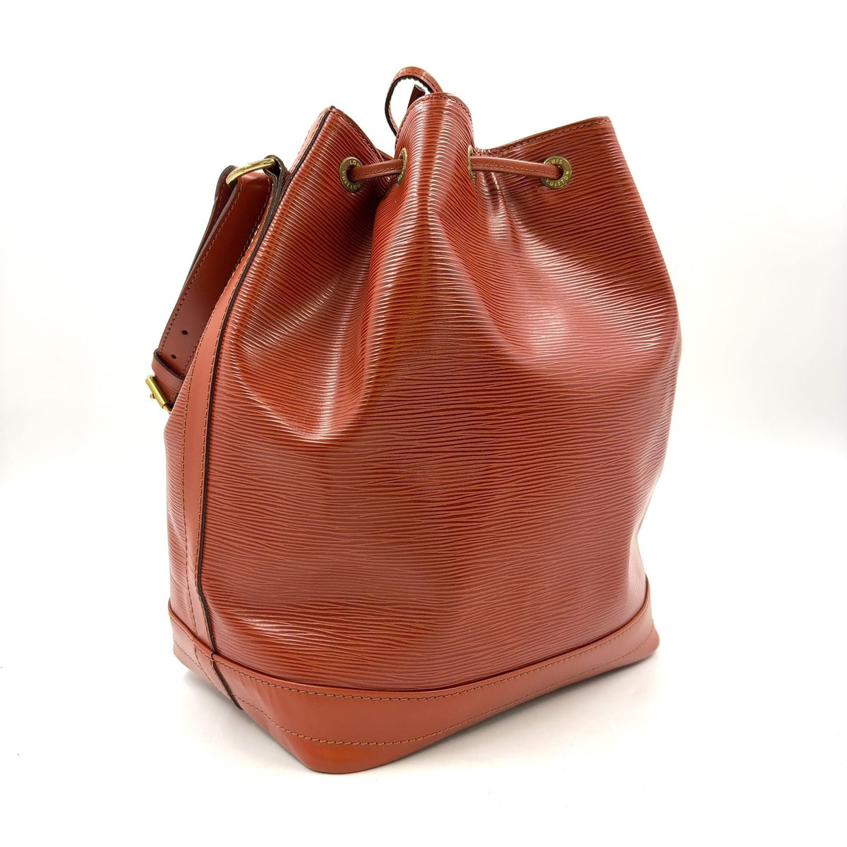 Louis Vuitton Petit Noe Epi Kenya Brown Leather Shoulder Bag Gold — view 2
