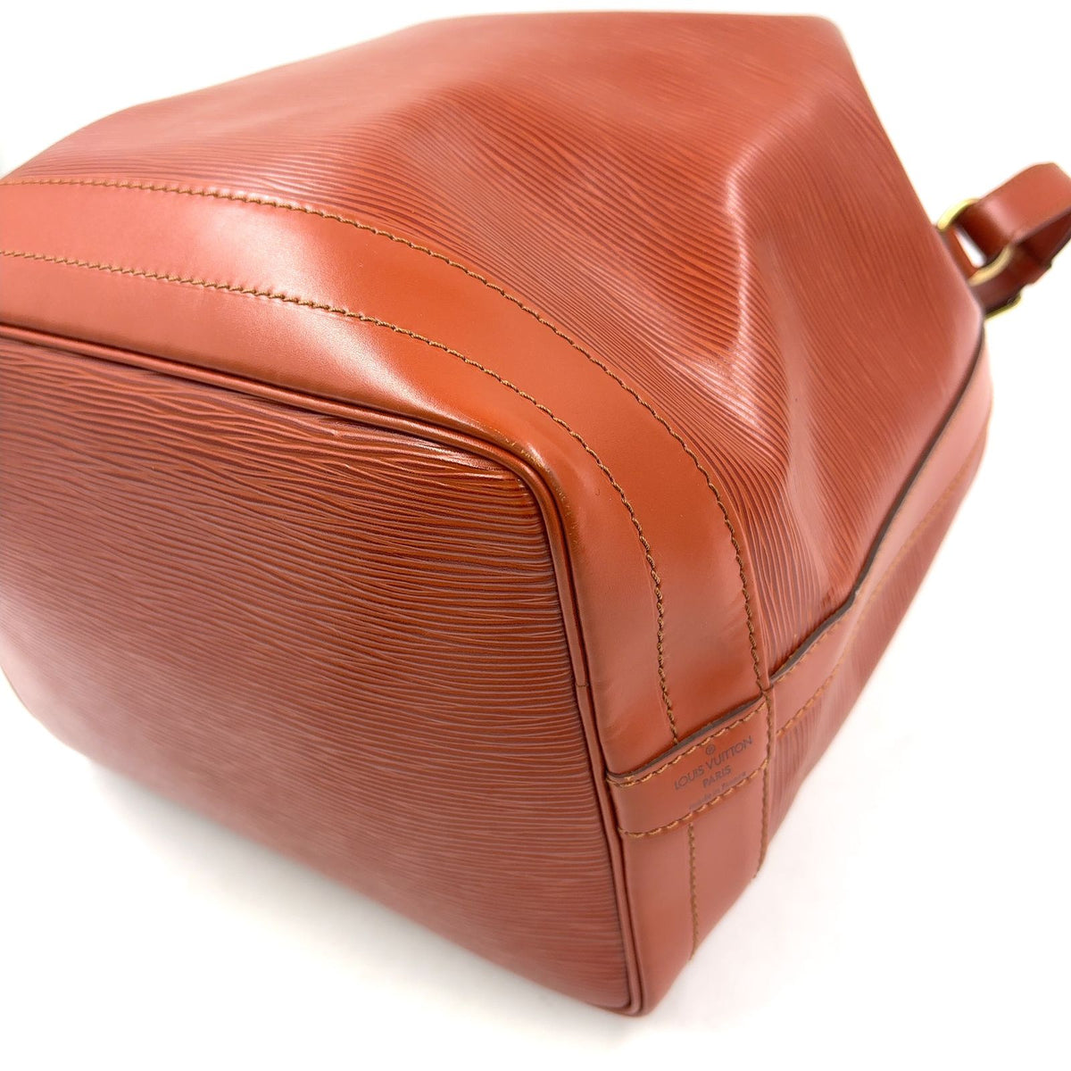 Louis Vuitton Petit Noe Epi Kenya Brown Leather Shoulder Bag Gold — view 6
