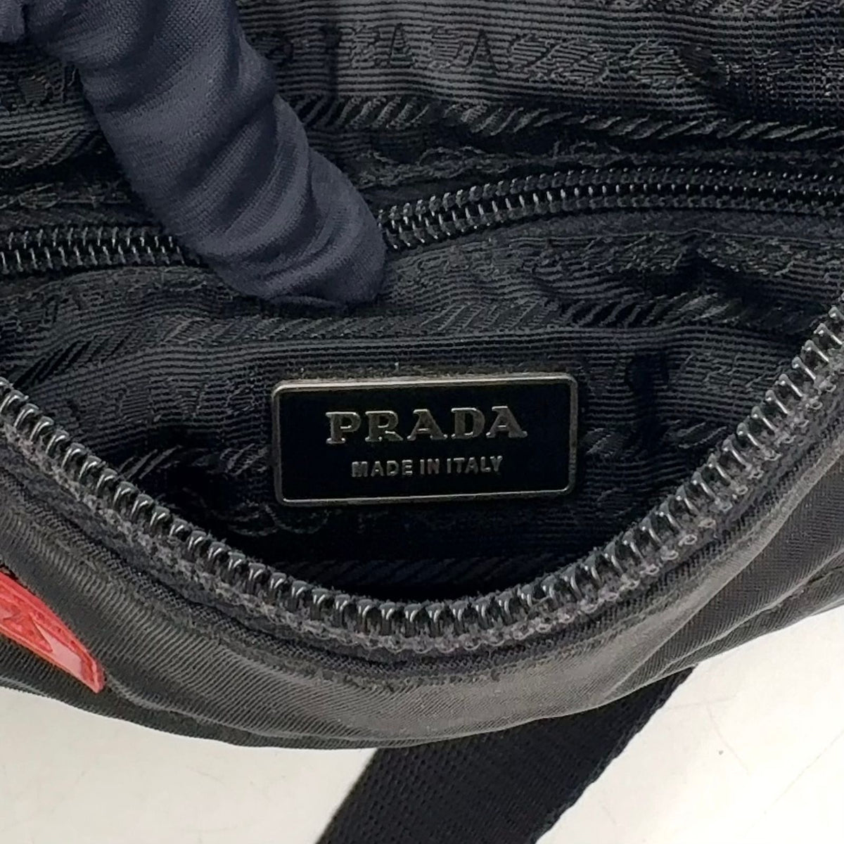 Prada Sports Nylon Black Shoulder Bag Silver — view 4
