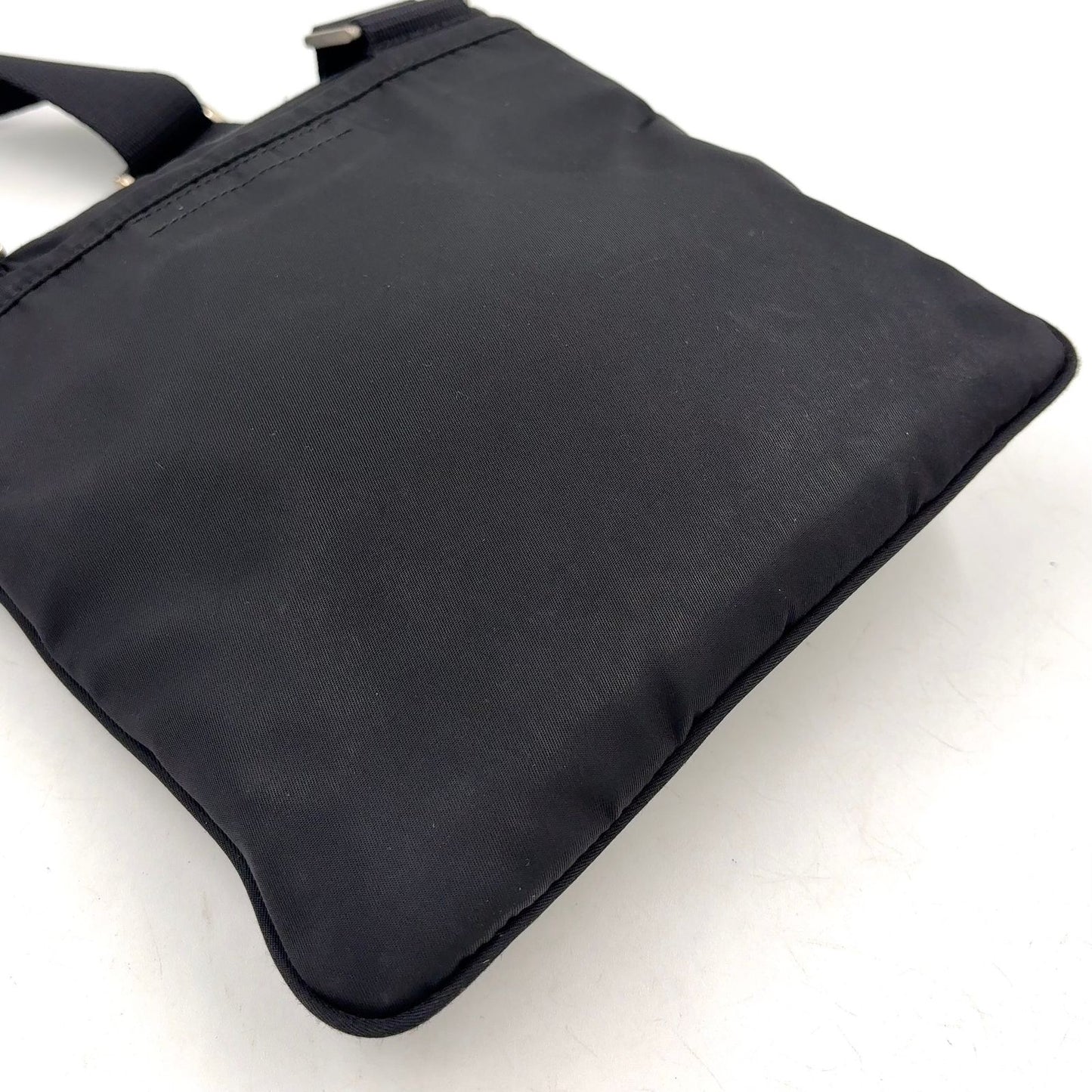Prada Sports Nylon Black Shoulder Bag Silver — view 7