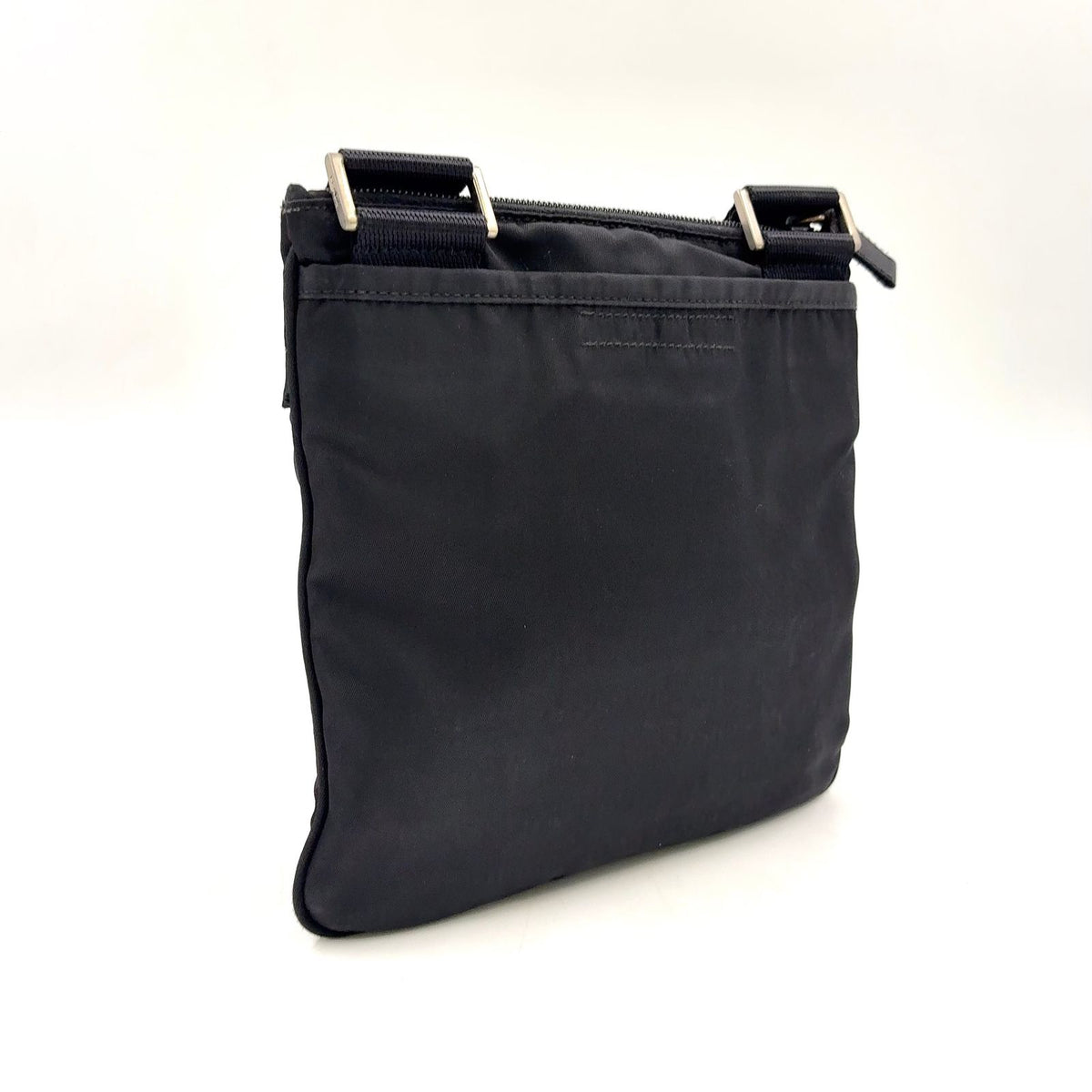 Prada Sports Nylon Black Shoulder Bag Silver — view 2