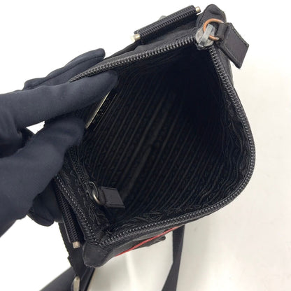 Prada Sports Nylon Black Shoulder Bag Silver — view 3