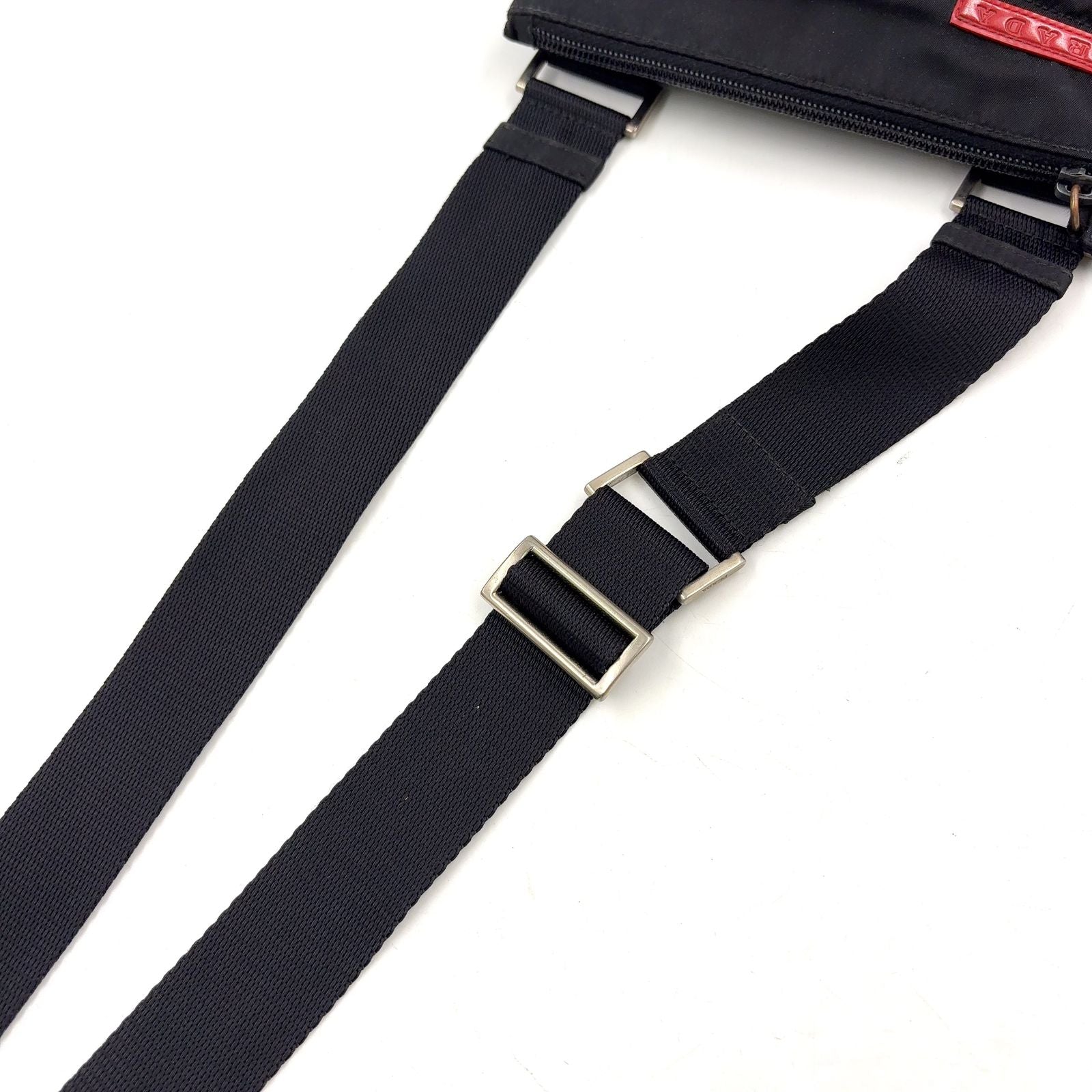 Prada Sports Nylon Black Shoulder Bag Silver — view 6