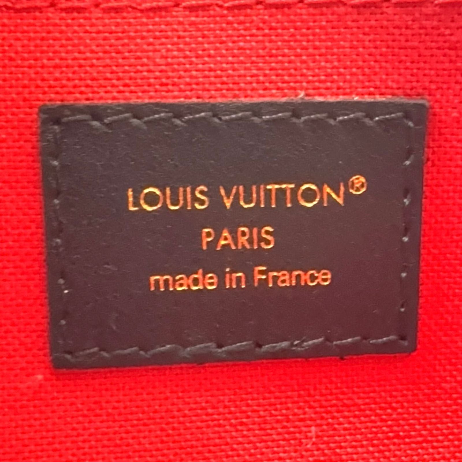 Louis Vuitton on the Go East West 2-Way Chain Shoulder Black Beige Handbag Gold — view 4