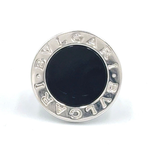 Bvlgari Onyx Silver Black Ring