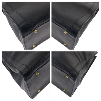 Gucci Bamboo Black Gold Leather Tote — view 3