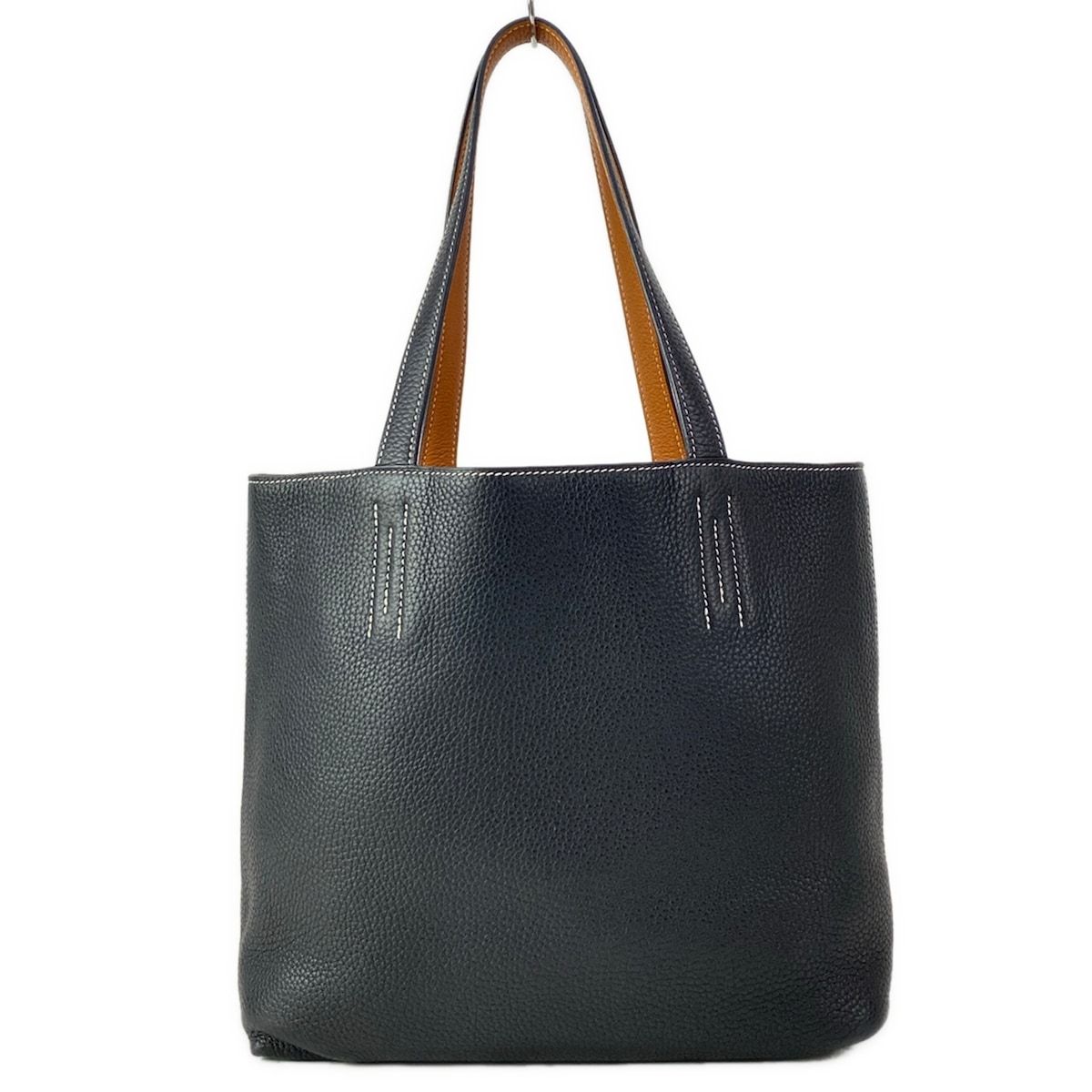 Hermes Tote Double Sens 36 Black Toffee Reversible
