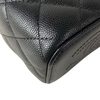 Chanel Vanity Quilted Black Chain Shoulder Silver Mini Bag — view 7