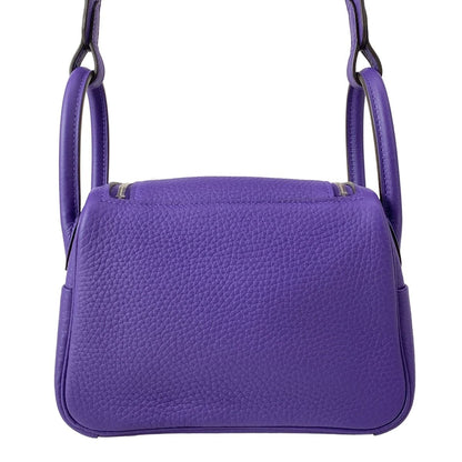 Hermes Shoulder Bag Lindy Mini Purple Silver — view 3