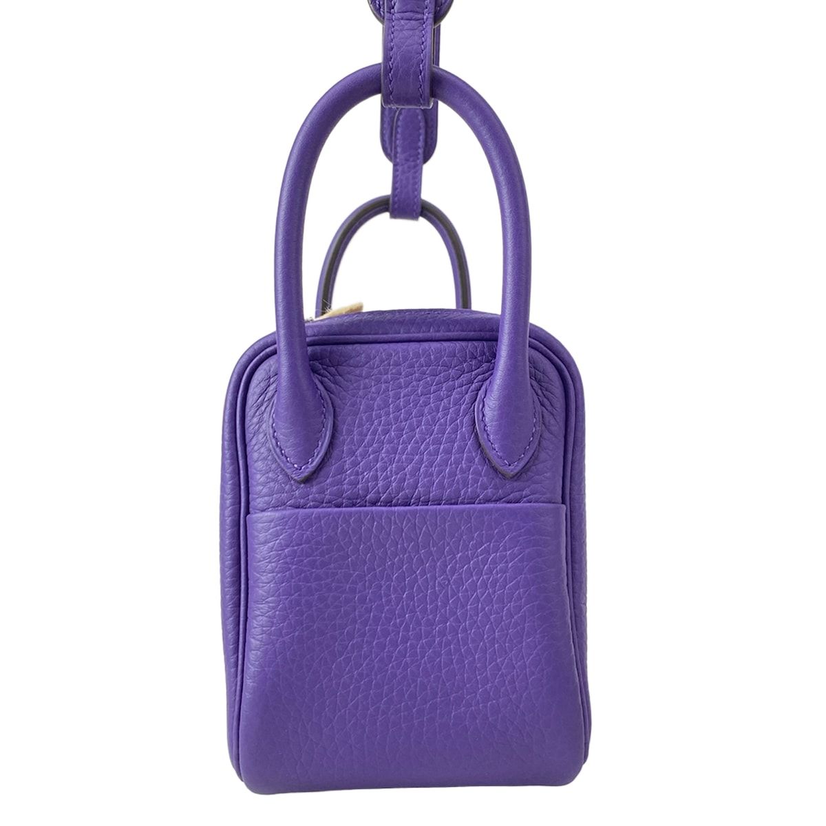 Hermes Shoulder Bag Lindy Mini Purple Silver — view 4