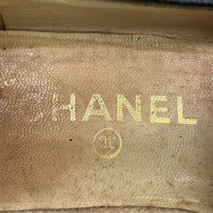 Chanel Loafers Black Gold CC Logo Leather — view 5
