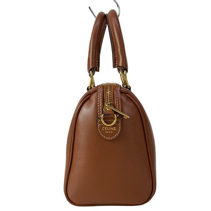 Celine Handbag Small Boston Cuir Triomphe Tan Mini — view 2