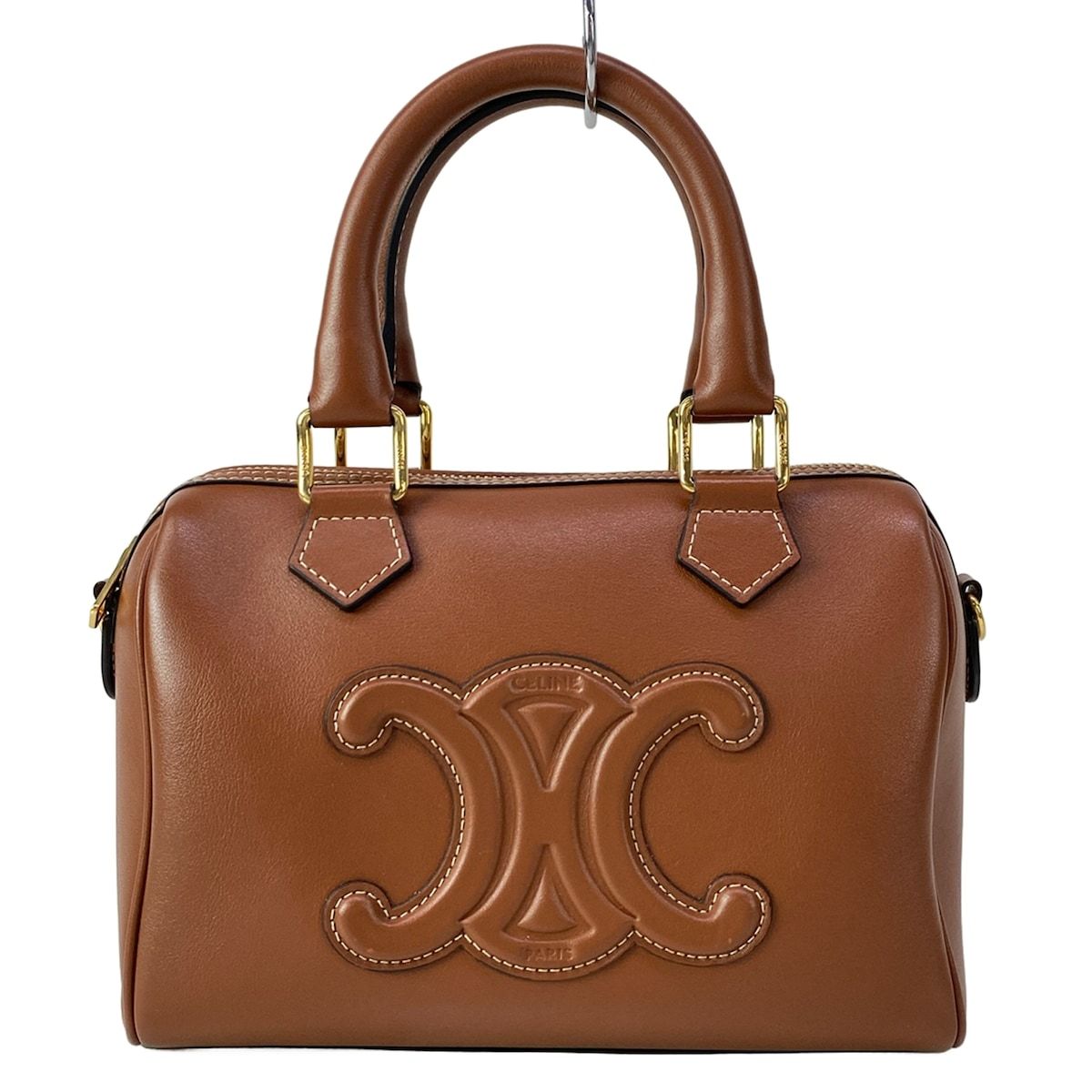 Celine Handbag Small Boston Cuir Triomphe Tan Mini