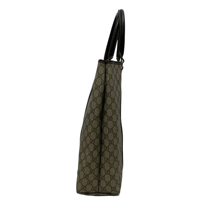 Gucci Tote GG Plus Supreme Beige Dark Brown Leather — view 4