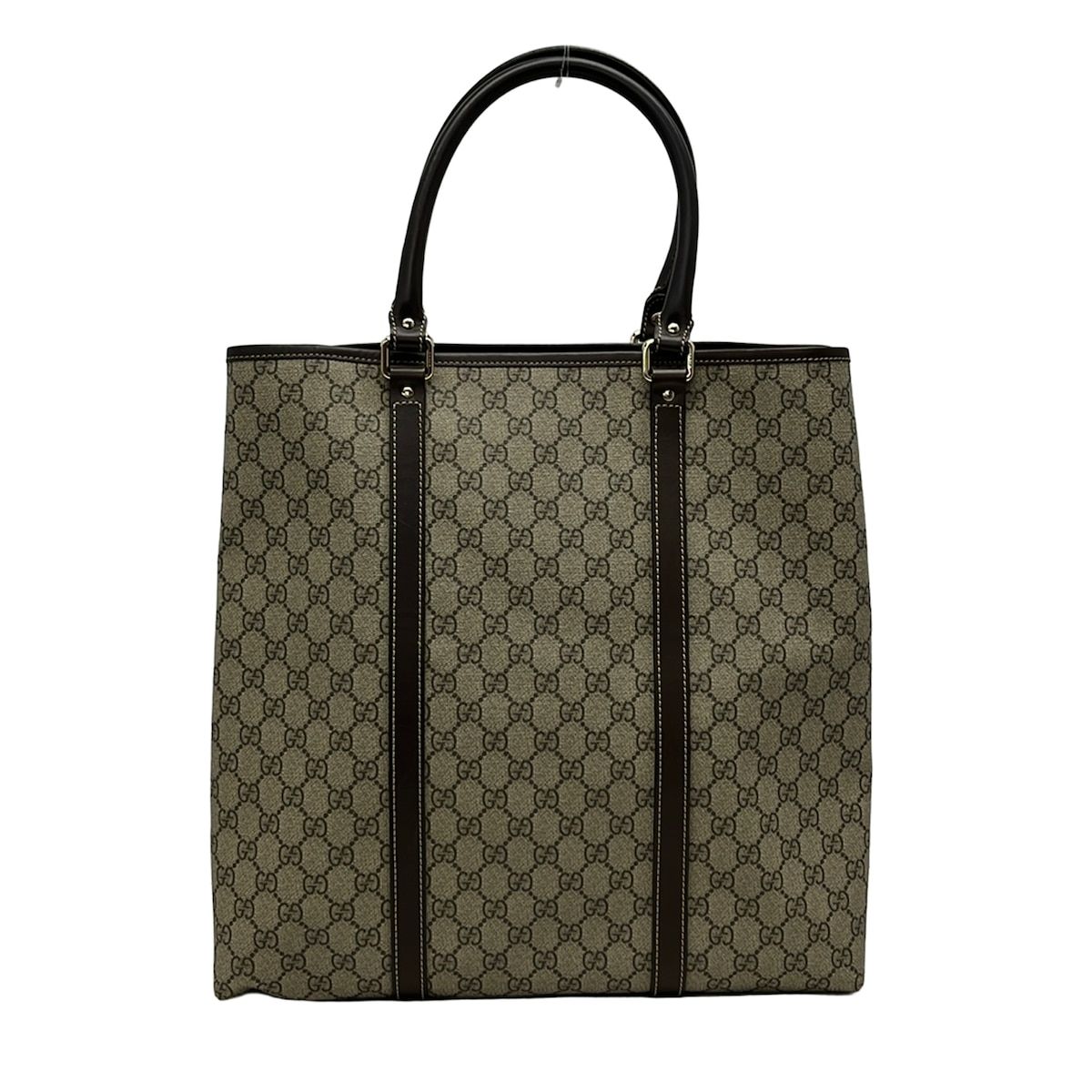 Gucci Tote GG Plus Supreme Beige Dark Brown Leather — view 3
