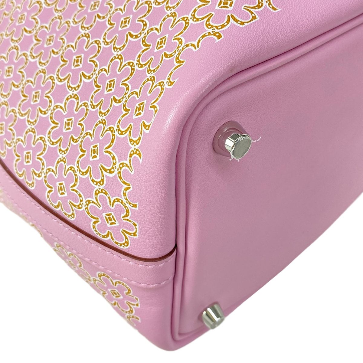 Hermes Handbag Picotin Lock 18 PM Mauve Sylvestre Cuible White Lucky Daisy — view 7