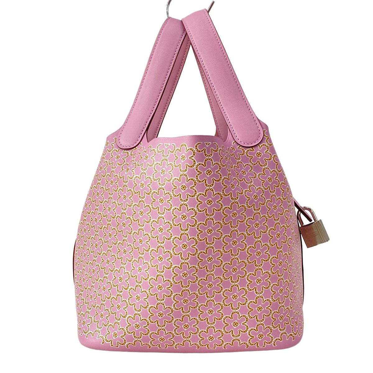 Hermes Handbag Picotin Lock 18 PM Mauve Sylvestre Cuible White Lucky Daisy — view 3