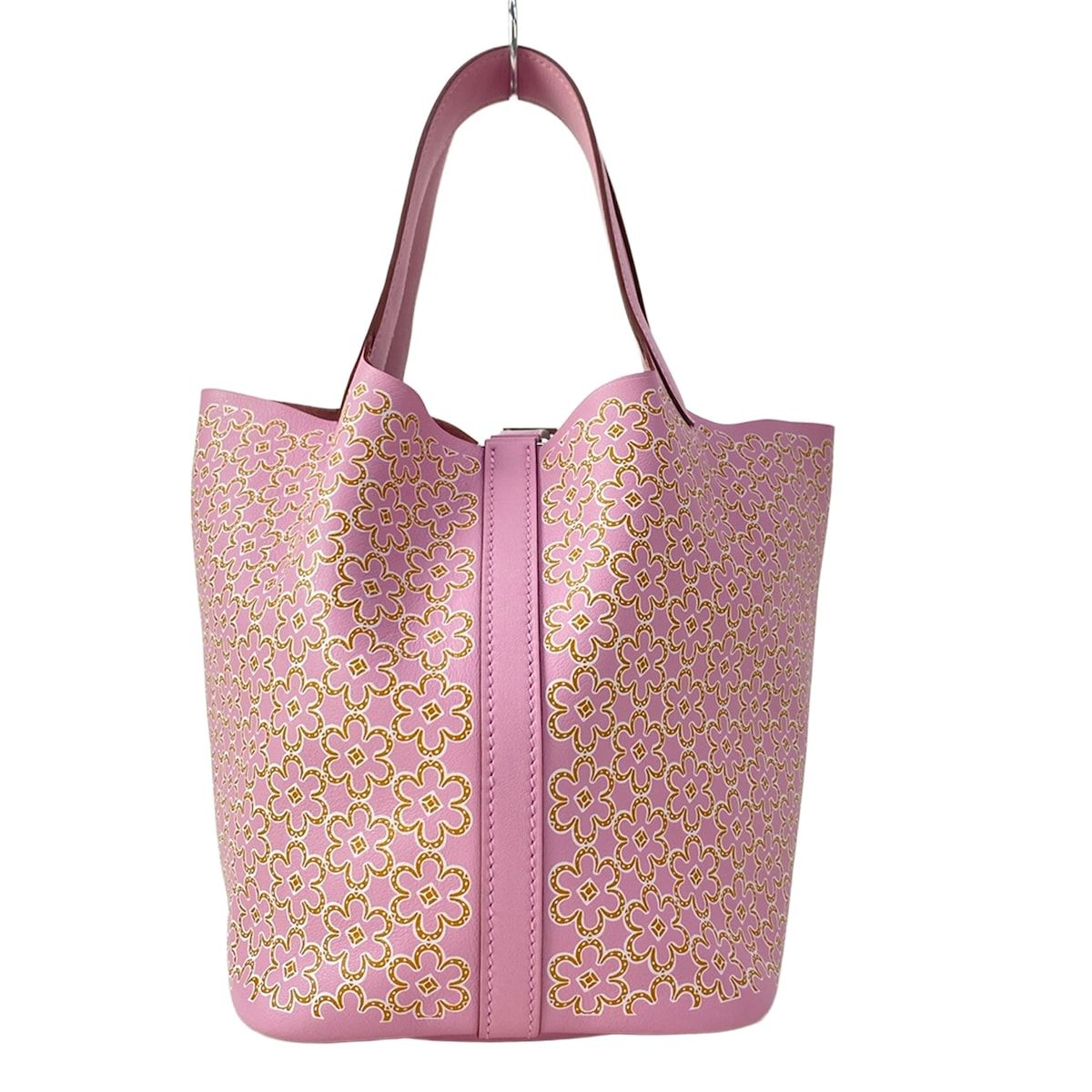 Hermes Handbag Picotin Lock 18 PM Mauve Sylvestre Cuible White Lucky Daisy — view 4