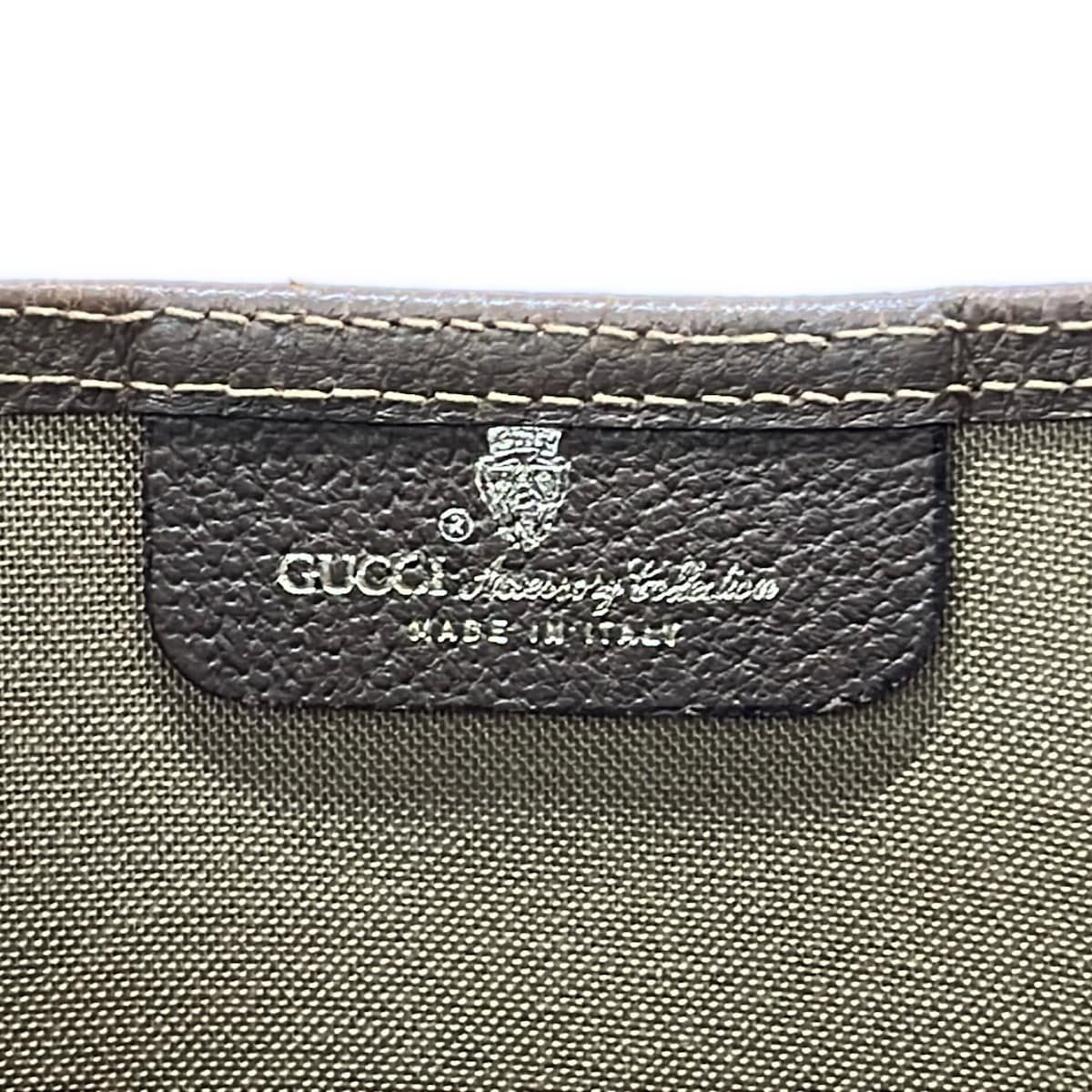 Gucci Tote GG Pattern Beige Brown Vintage Sherry Line Leather — view 8