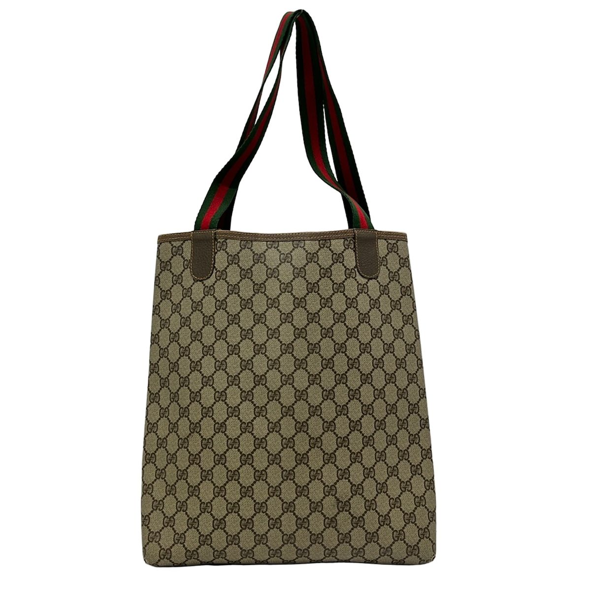 Gucci Tote GG Pattern Beige Brown Vintage Sherry Line Leather — view 3