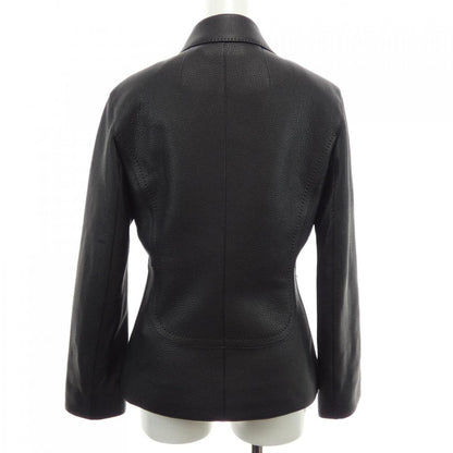Hermes Clou de Selle Leather Jacket — view 2
