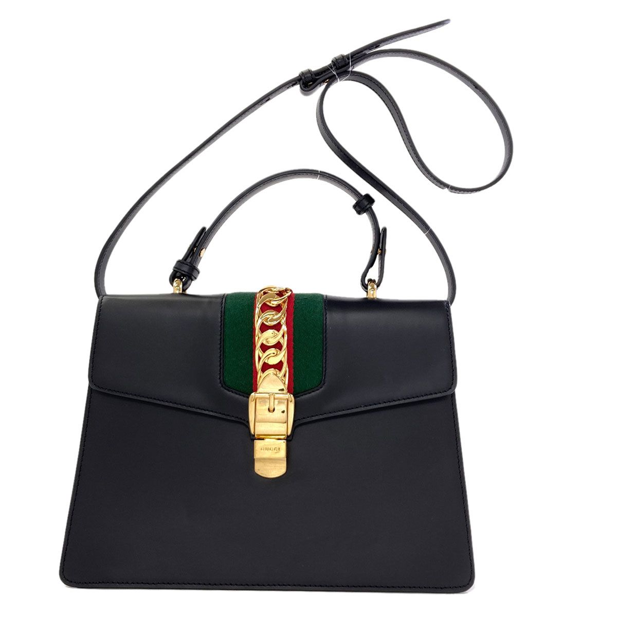 Gucci Sylvie 2-Way Handbag Leather